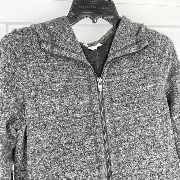 EILEEN FISHER Full Zip Long Hoodie Gray XS - Picture 3 of 6